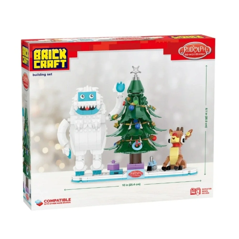 Brick Craft Rudolph & Bumble Holiday Magic Building Set – 586 pcs Christmas Gift